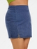 Plus Size & Curve Slit Fitted Denim Jean Skirt - 1xl