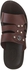 Get Al Dawara Leather Flip Flop Slippers For Men - Dark Brown with best offers | Raneen.com