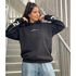 Women's Milton Printed Sweatshirt Hoodie - BLACK