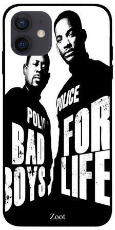 Police Bad Boys -for Life Printed Case Cover -for Apple iPhone 12 Black/White Black/White