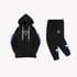 Praaaaempire Black Hoodie With Multicolor And Sweatpant Set