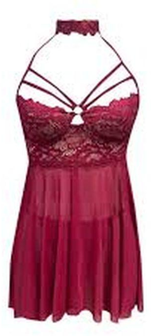 Hanady Elegant Women's Lingerie - Lace Material - Red Babydoll