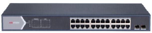 Hikvision SWITCH 26Port POE 10,100 Intelligent PoE Management. When the power supply exceeds the limit, PoE ports intelligently manage the power supply, which extends the switch lifetime.