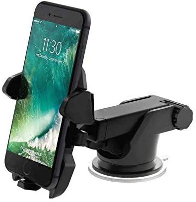 Car Mount Universal Phone Holder adjustable Windshield Holder Cradle with Strong Sticky Gel Pad for iPhone X/8/8Plus/7/7Plus/6s/6P/5S, Galaxy S5/S6/S7/S8, Google, Huawei etc