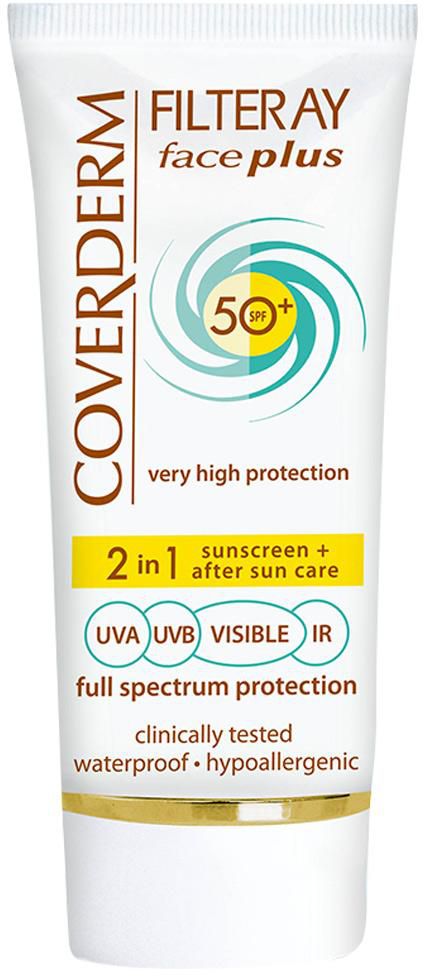 Coverderm - Filteray Face + SPF 50+ Oily/Acneic - Soft Brown - 50ml- Babystore.ae