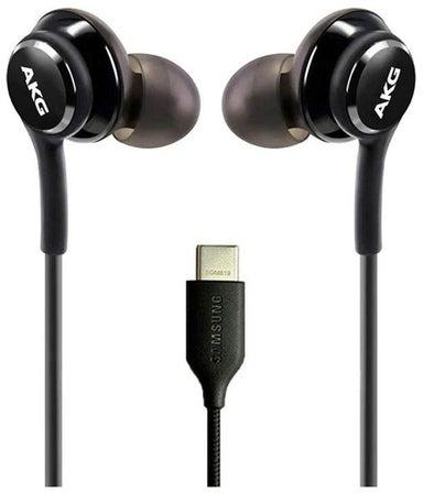 Oem Earbuds Stereo Headphones For Samsung Galaxy Note 10 10+ S20 S20+ S20 Ultra Devices - Designed By Akg - Braided Cable Earphones With Microphone And Volume Remote Type-C Connector Black