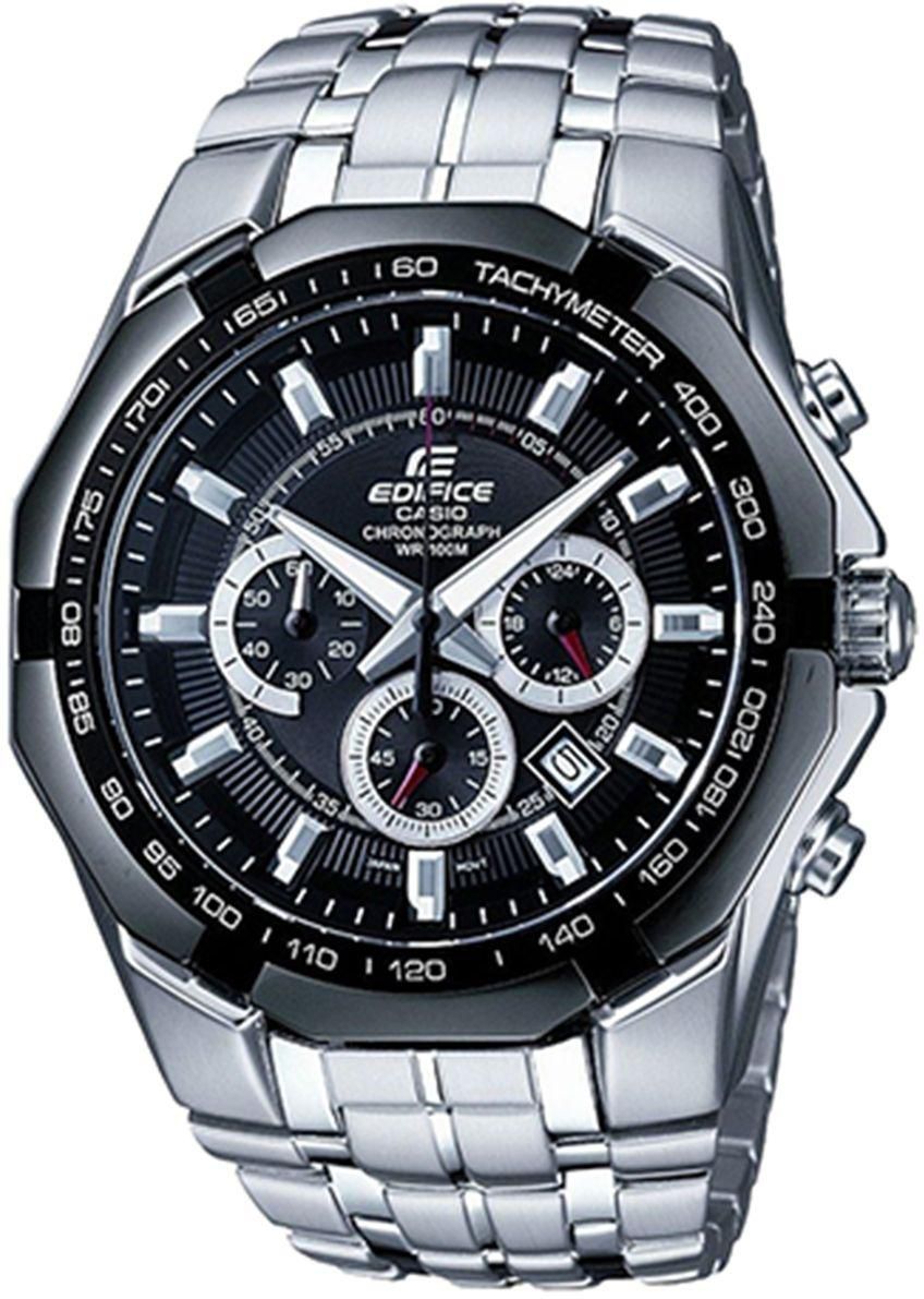 Casio Edifice Men's Black Dial Stainless Steel Band Watch - EF-540D-1AVDF