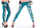 Leggings Pant For Women M/L , Turquoise - Skinny