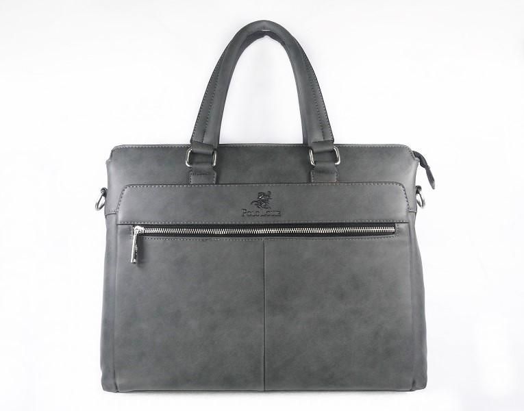 Polo Louie Korean Men's New Tote Business Messenger Bag (Grey)