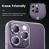 9H Tempered Glass Camera Cover Screen Protector Metal Individual Ring Protector For iPhone 14 Pro Max Purple