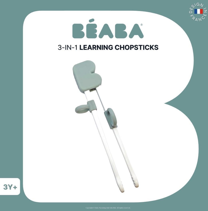 Beaba Learning Chopsticks 3in1 with Storage Case 3yrs+