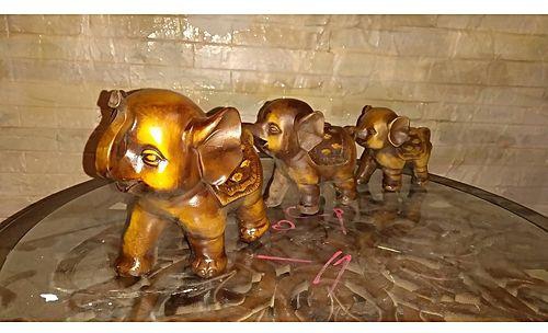 Generic Elephants Decoration Statues - Brown