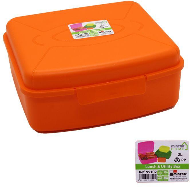 Mintra Lunch Box 2 Liters Plastic Multicolors