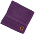 BYFT - Daffodil (Purple) Monogrammed Face Towel (30 x 30 Cm - Set of 6) - 500 Gsm Golden Thread Letter "G"- Babystore.ae