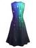 Plus Size Sparkle Print Trapeze Midi Dress - 5xl