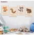 1-Piece Forest Animal Frameless Art Paintings Children Room Wall Sticker Multicolour 60x90cm