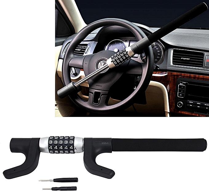 Generic Automobile Steering Wheel Lock Anti-theft Lock Telescopic Anti-theft Cipher Lock For Car