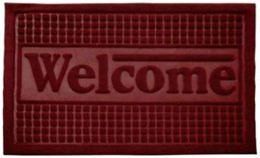 سجادة باب مطبوع عليها عبارة "Welcome" أحمر 60 x 40سنتيمتر