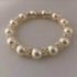 RA accessories Women Pearl Bracelet With Silvery Breaks