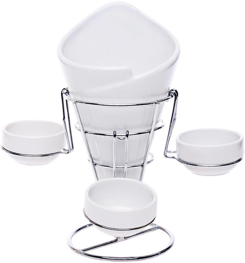 Shallow French Fries Holder with 2 Dips SC-4080-FF3