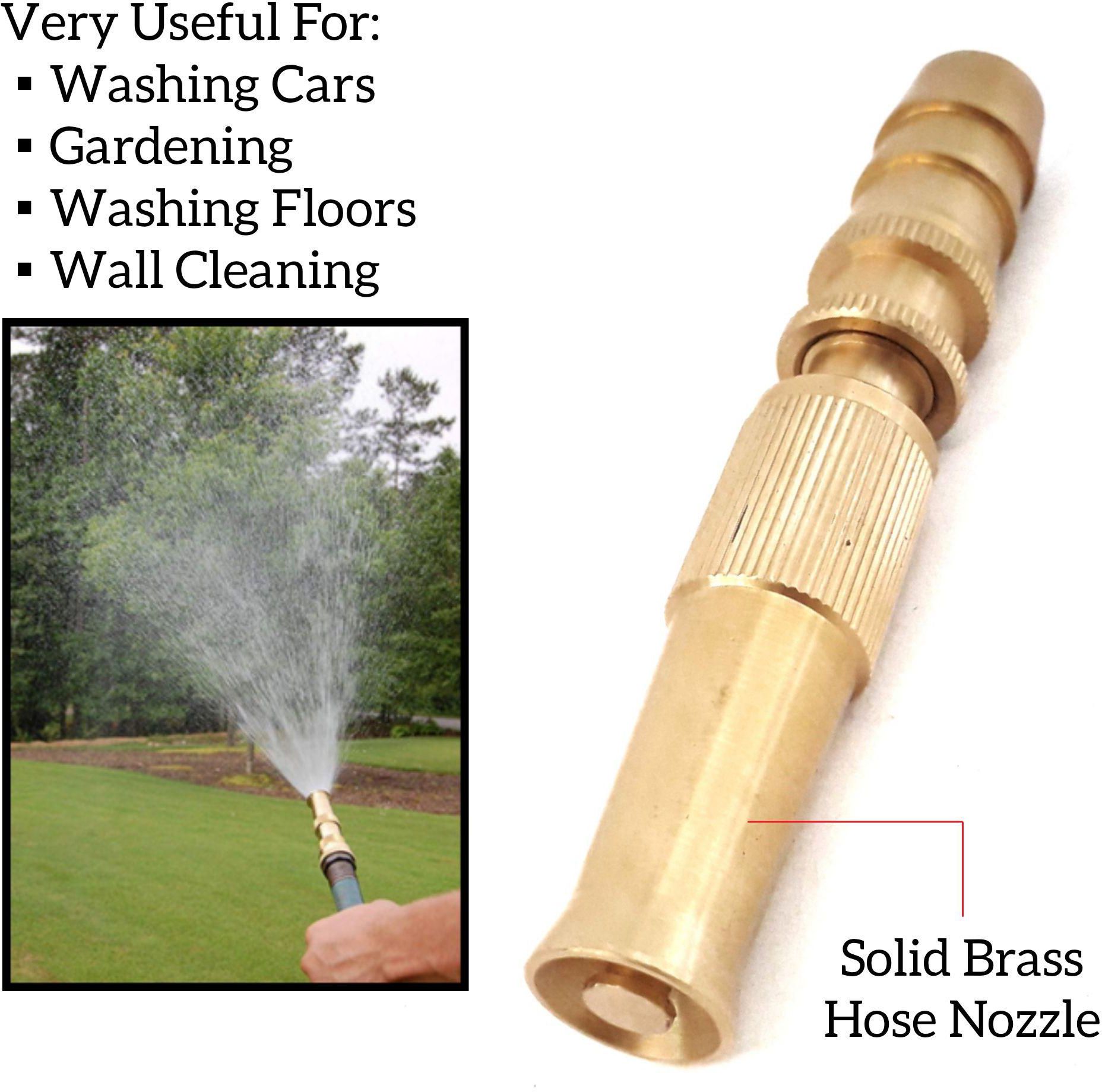 Brass Hose Nozzle for Garden Spray , Car Cleaning Spray , House Floor Cleaning