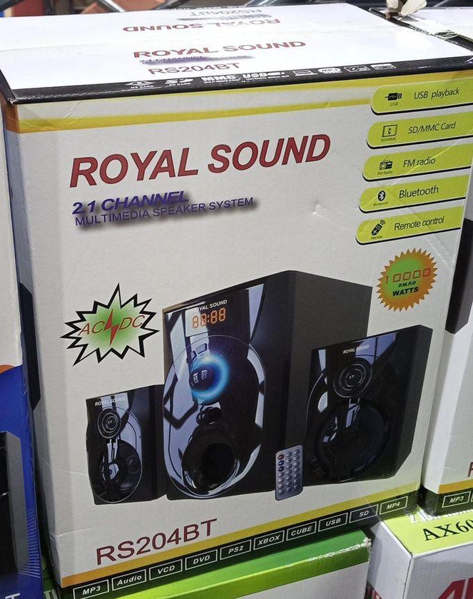 Royal Sound RY204 2.1 HI-FI Multimedia Speaker System- Black