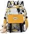 Kids School Backpack Multifunctional Book Bag with Compartments Large Capacity School Bag Backpack for Kids Students Yellow