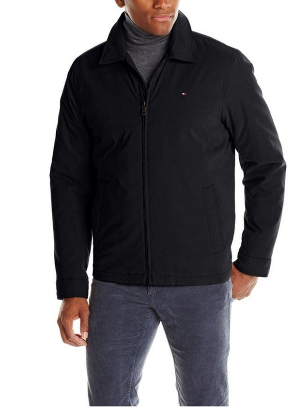 Tommy Hilfiger Black Polyester Basic Jacket For Men