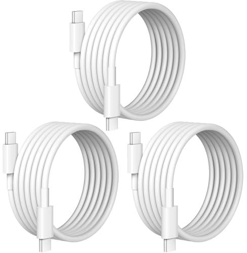 Coreykin [3 Pack] USB C to USB C Cable, USB C Charger Cable, 6FT USBC Type C Fast Charging Cable for iPhone 15/Pro/Pro Max/Plus, ipad Pro 12.9/11, iPad Air 4/5, iPad Mini 6