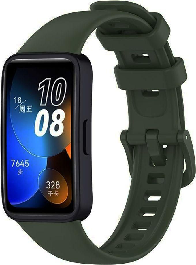 Huawei Band 8 Sport Soft Silcon Replacement Strap - Oil Green