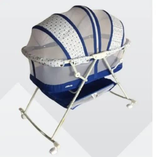 Graceland 3 In 1 Baby Bassinet / Cot With Storage Basket - Blue