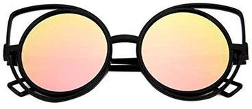Stylish Retro Round Mirror Lens Frame Sunglasses