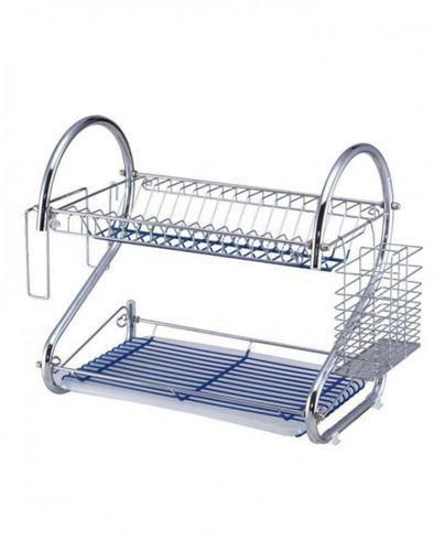 2-Layer Dish Drainer - Silver
