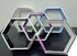 Plastic Decor Shelf Set (Hexagonal Shape) - 3 Pcs (Multi-Colour)