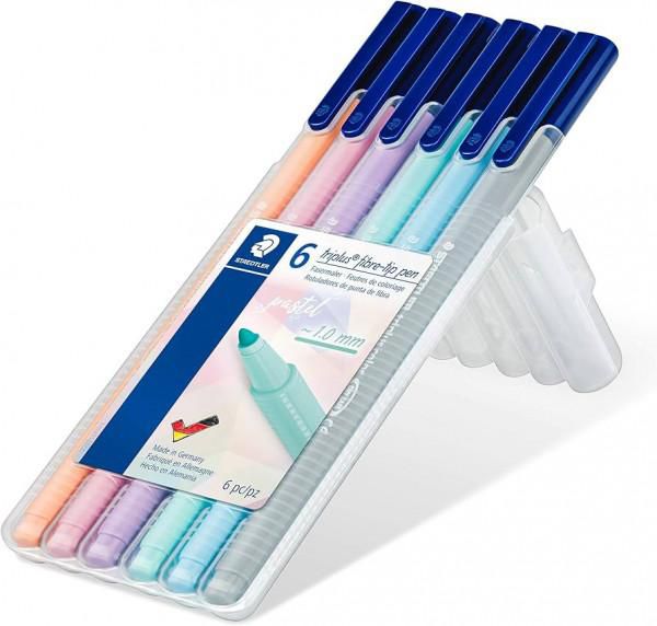 Colour Fiber Tip Pen  (6 Pcs)