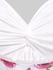 Plus Size Twist Lace Trim Belt Layered Flower Print Dress (Adjustable Shoulder Strap) - 1x | Us 14-16