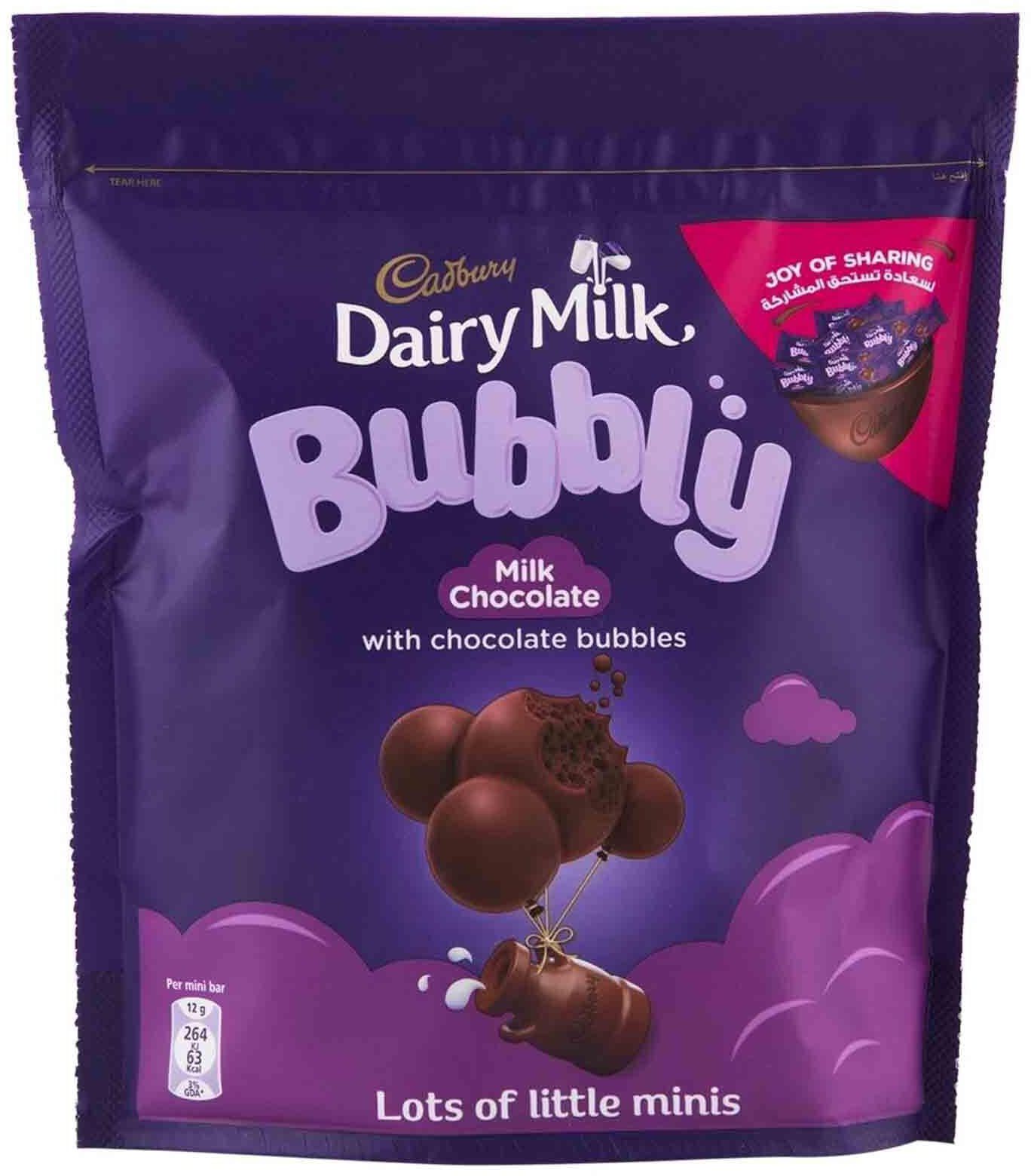 Cadbury Dairy Milk Bubbly Chocolate Minis - 204 grams
