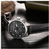 Louis Will Swiss Men Watch Fashion Leisure Fashion Tide Table Large Dial Leather Waterproof Watch Factory (Black)