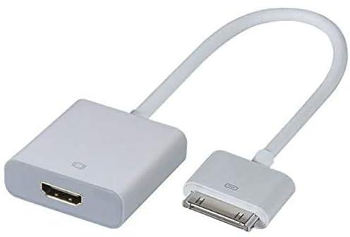 HRX- WHite 30 PIN DOCK CONNECTOR TO HDMI TV ADAPTER 1080P CABLE LEAD FOR IPHONE 4S IPAD2 3