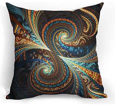 Bohemian Ethnic Style Cushion Covers Retro Spiral Colorful Mandala Floral Throw Pillow Covers combination Multicolour 18x18inch