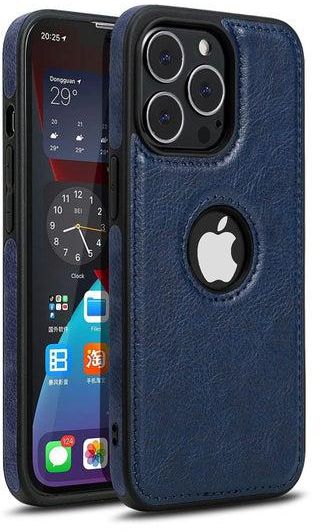 iPhone 12 pro Case Luxury Vintage Premium Leather Back Cover Soft Protective Mobile Phone Case for iPhone 12 pro 6.1" Blue