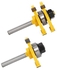 Generic 2pcs T Type Trimming Knife Alloy Woodworking Milling Cutter - Yellow