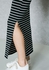 Striped Side Slit Maxi Skirt