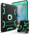 Protective Snap Case Cover With Kickstand For Apple iPad 9.7-Inch (2017) Black/Green