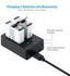 Dual Battery Charger with USB Cable for GoPro HERO 5 Sports Action Camera