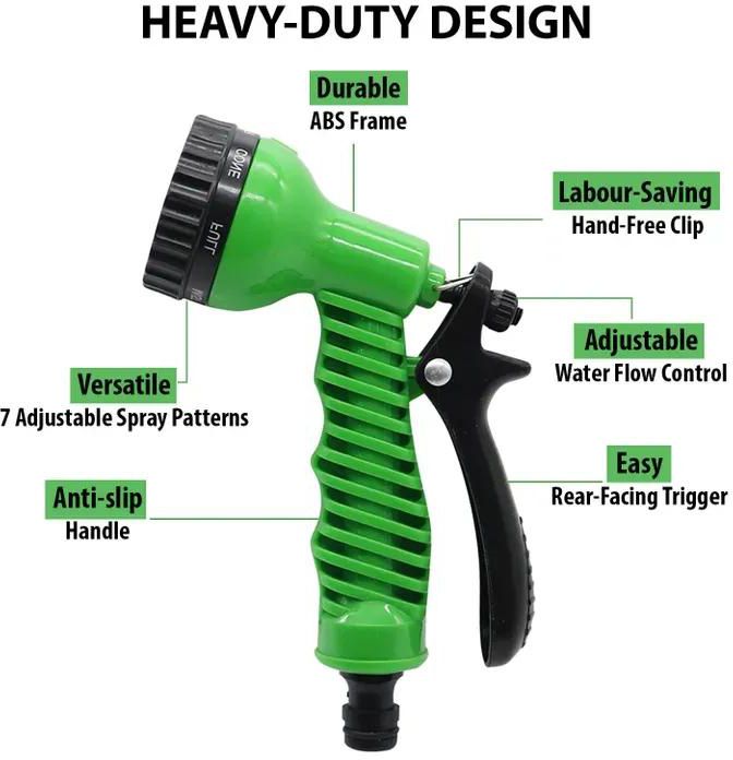 7-way Car Wash Jet High Pressure Plastic Spray Water Gun Multi Function Garden Hose Pipe Water Nozzle Spray Gun Comfort Handle Cleaning Sprinkle Tools