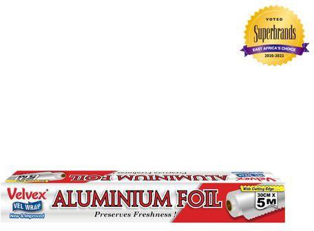 Velvex Aluminium Foil 30cm X 5m Single Roll