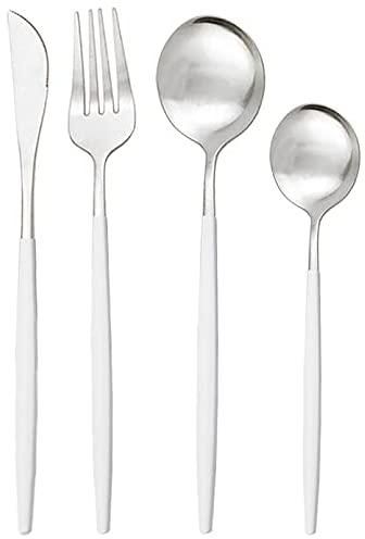 Black Dinnerware Set Stainless Steel  Kitchen Accessories Tableware Forks Kinfe 