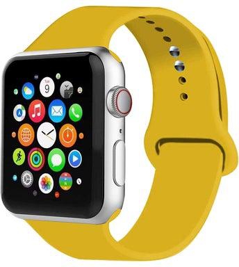 Silicone Strap Band For Apple Watch Series 42/44millimeter Yellow