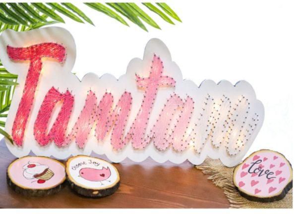 Personalized String Art Name With Lights